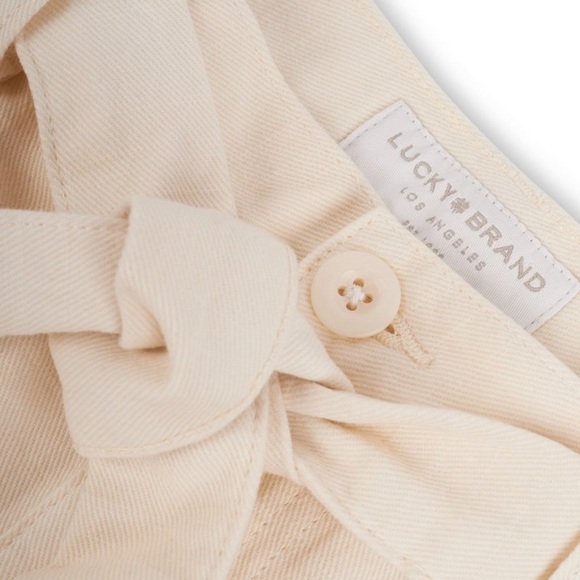 Lucky brand Utility mini skirt with belt 30” waist 16” length cotton belted - Picture 4 of 10